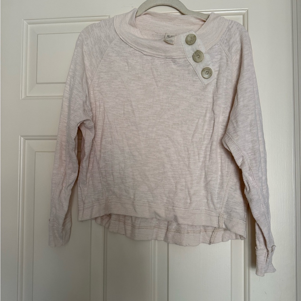 We The Free Cream Button Top